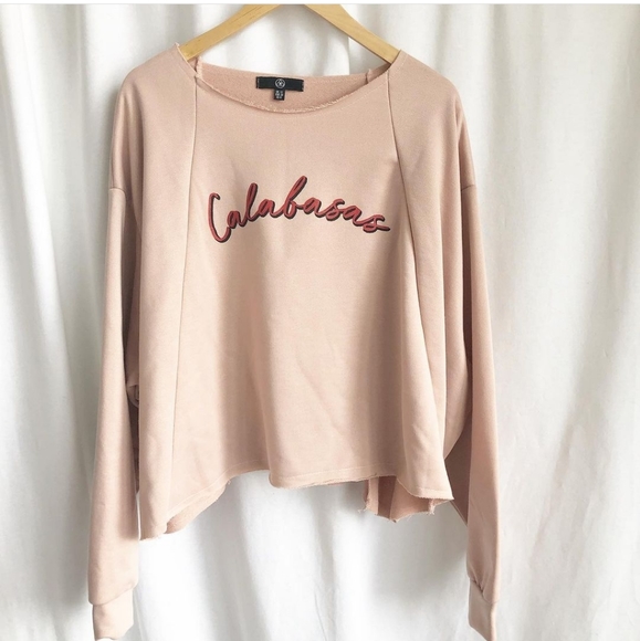 Missguided blush ‘Calabasas’ oversized sweatshirt - Picture 3 of 8